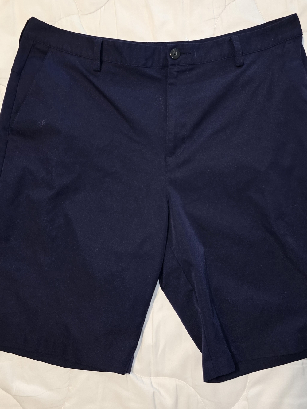 adidas Navy Flat Front Men's Shorts 36